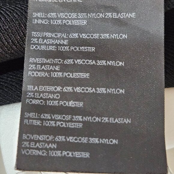 Club Monaco XS Ponte Knit Layered Black & White Asymmetrical Chic Office Top - Picture 7 of 11